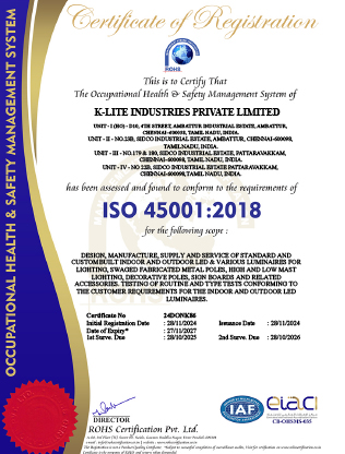 ISO 14001:2015 OHSMS - 2024-2027	