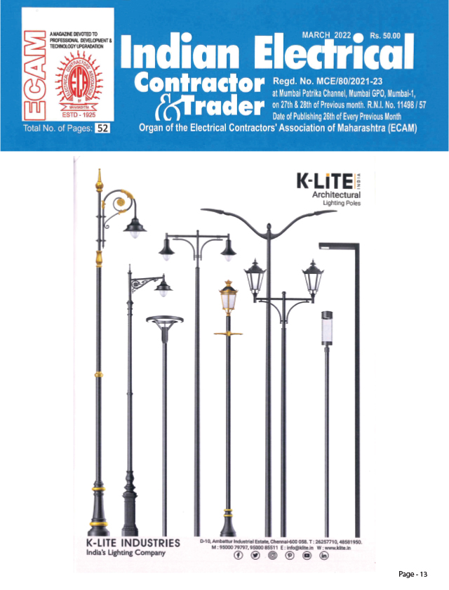 Indian Electrical Contractor & Trader - Mar 2022