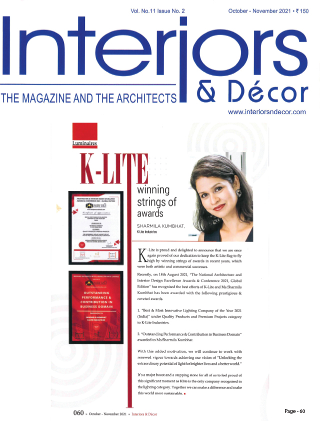 Interiors & Decor - Oct-Nov 2021